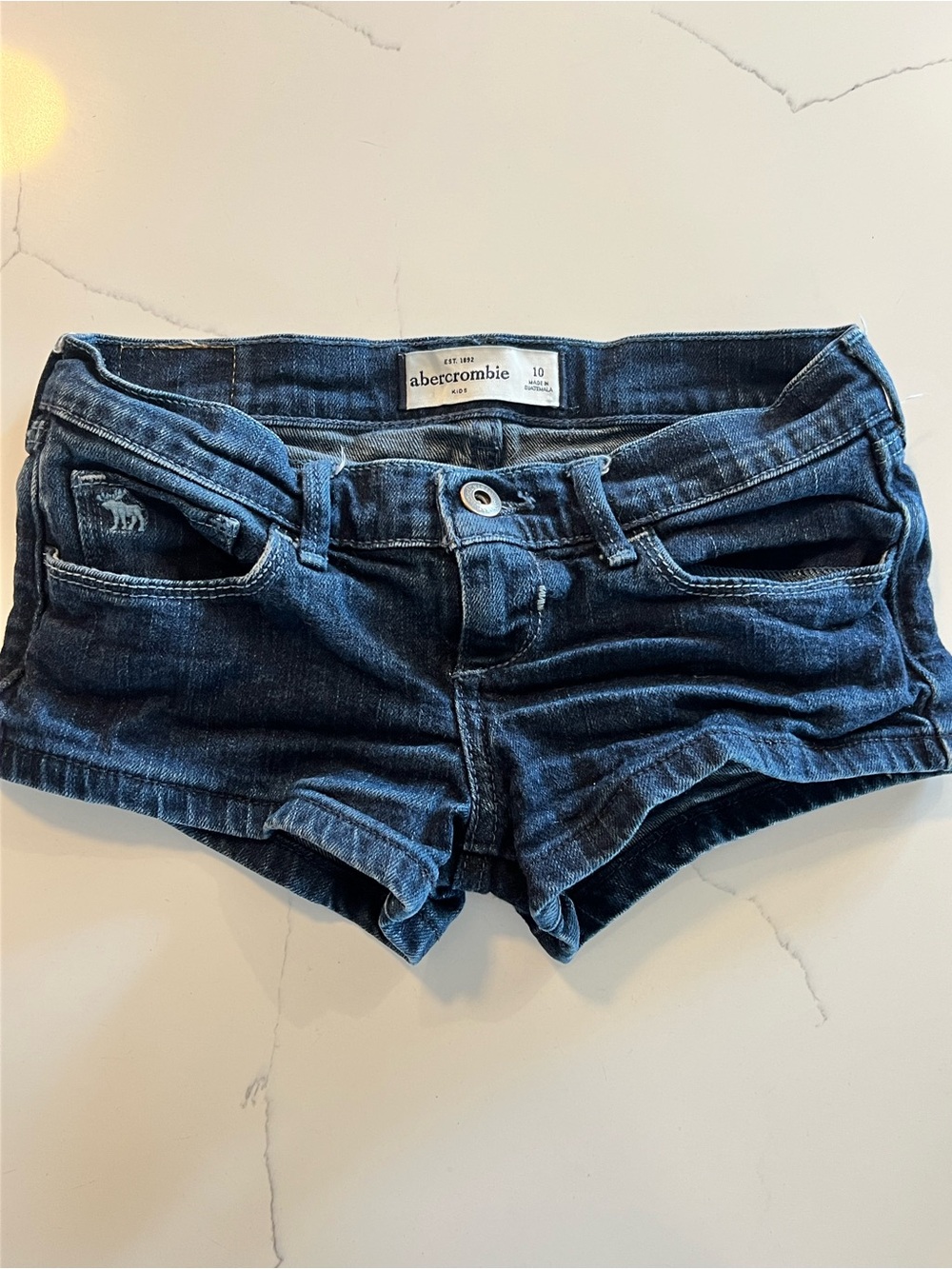 Abercrombie & Fitch Navy Blue Denim Cutoff Shorts
